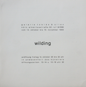 Wilding, Ludwig - 1966 - Galerie Tobiés & Silex Köln