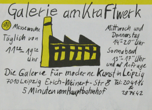 Götze, Moritz - 1990 - Galerie am Kraftwerk Leipzig (Sweet Home / Einladung)