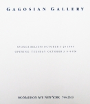 Klein, Yves - 1989 - Gagosian Gallery (Spongs Reliefs)